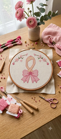 🎗️ Broderie octobre rose 🎗️