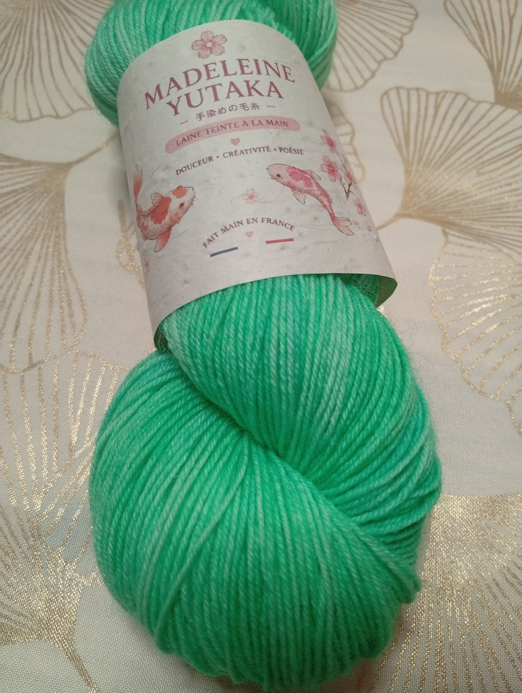 Edamame "fève de soja" ( laine reflets néon )