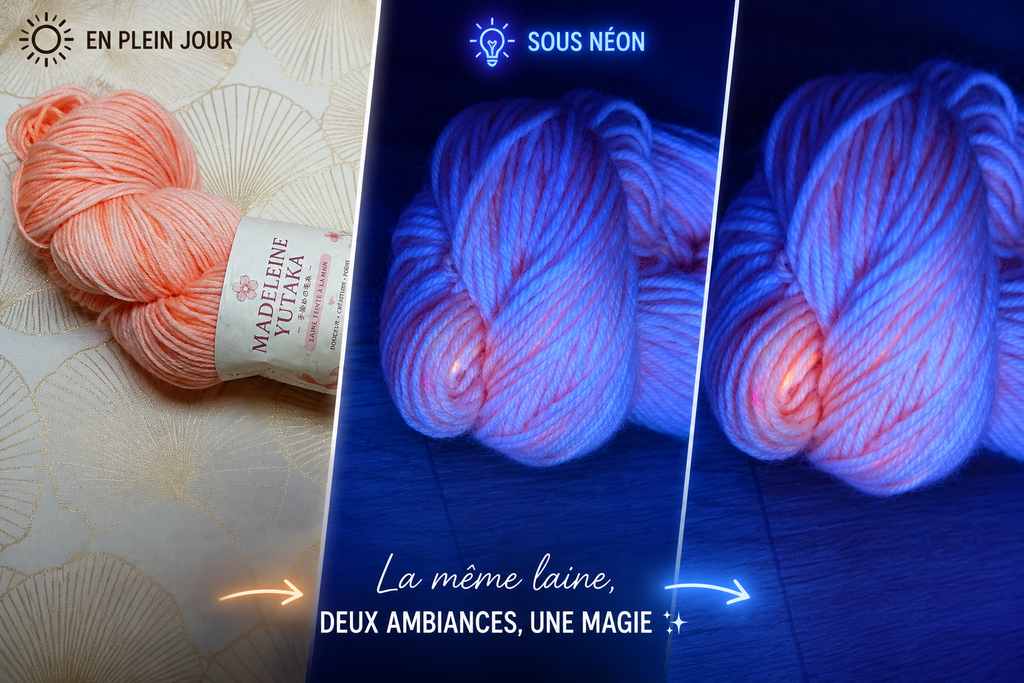 Mandarine ( laine à speckles néons )