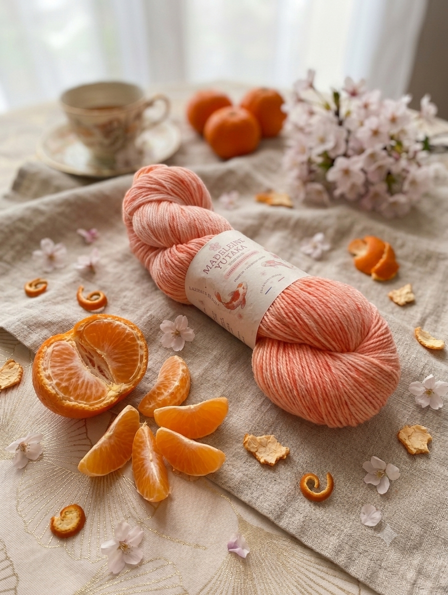 Mandarine ( laine à speckles néons )
